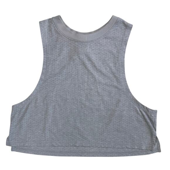 Forever 21 Mesh Muscle Tank Top Women's Size Small Light Blue / Gray Athleisure - Picture 1 of 6